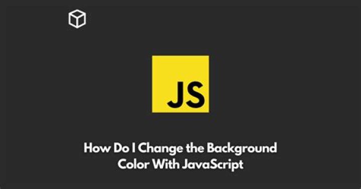 How do I change the background color with JavaScript?
