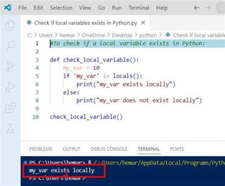 How do I check if a variable exists?