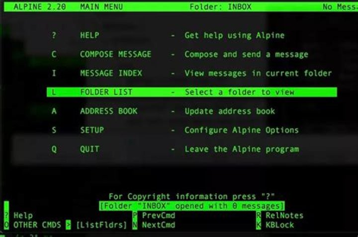 How do I check version of alpine mail client?