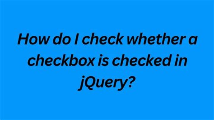 How do I check whether a checkbox is checked in jQuery?