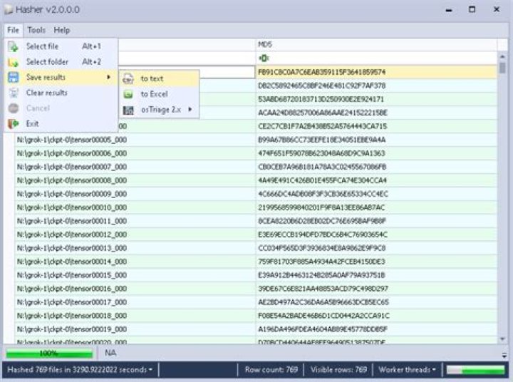 How do I compare two files containing several md5 checksums to determine changed files?