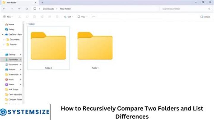 How do I compare two folders recursively and generate a list of files and folders that are different?