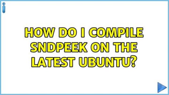 How do I compile sndpeek on the latest ubuntu?