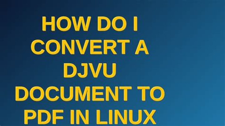 How do I convert a DjVu document to PDF in Linux using only command line tools?