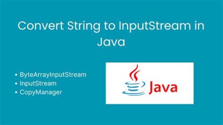 How do I convert a String to an InputStream in Java?