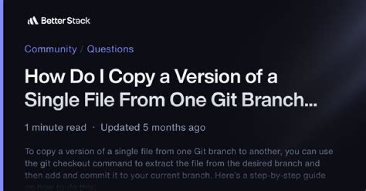 How do I copy a version of a single file from one Git branch to another?