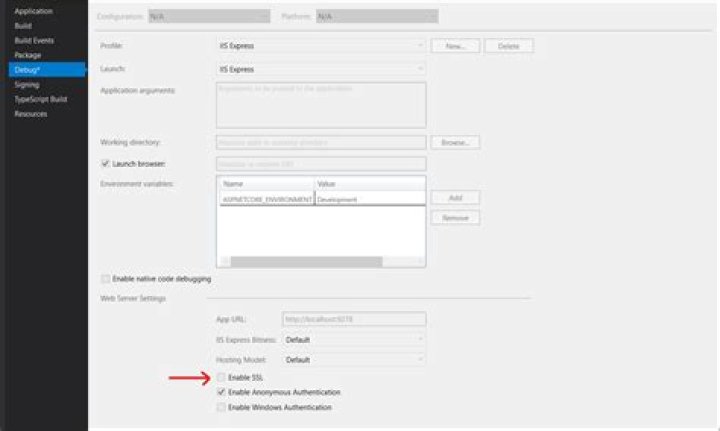 How do I disable HTTPS in ASP.NET Core 2.1 + Kestrel?