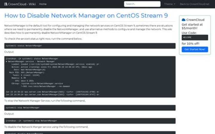 How do I disable network manager permanently?