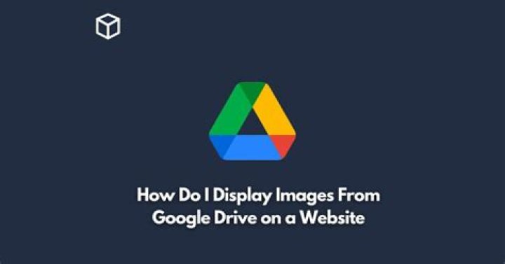 How do I display images from Google Drive on a website?