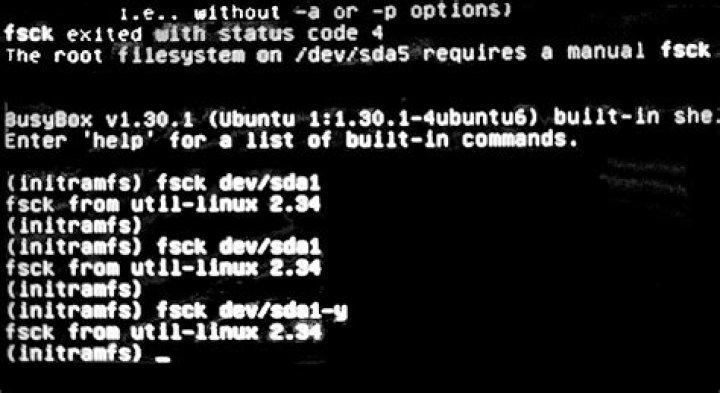 How do I do a manual fsck?