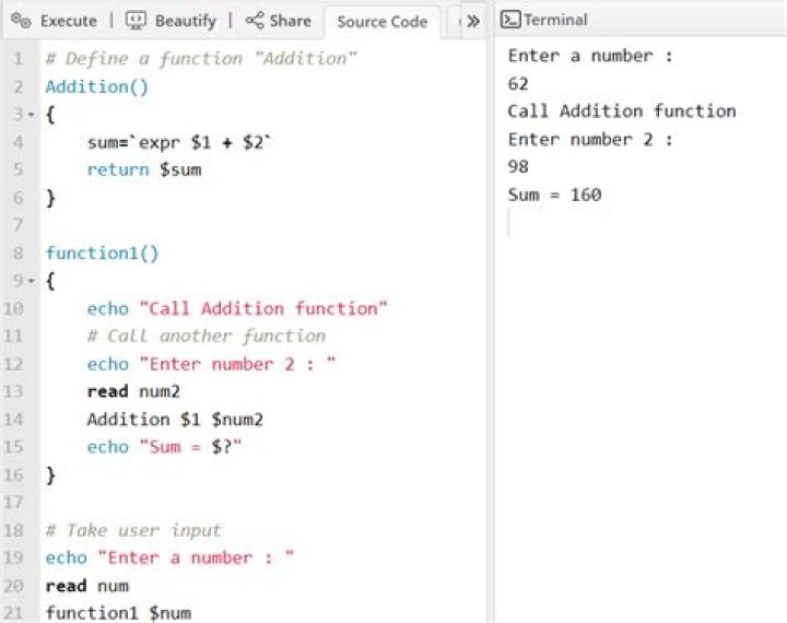 How do I echo directly on standard output inside a shell function?