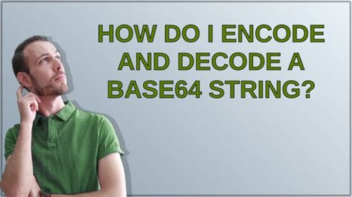 How do I encode and decode a base64 string?