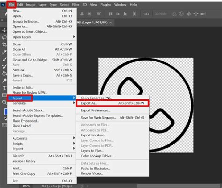 How do I export a Word document as a PNG?