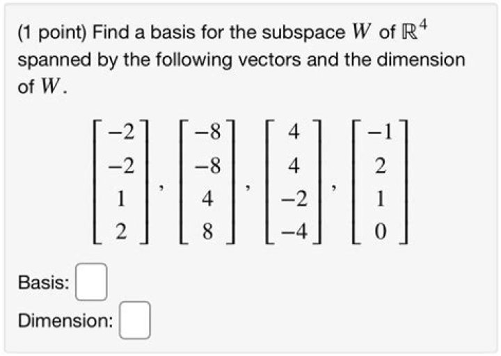 How do I find a basis for the subspace of $\mathbb{R}^4$ spanned by the four vectors below: