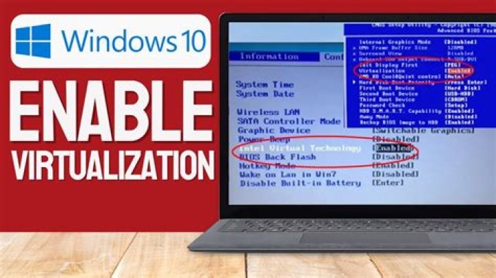How do I find and enable the virtualization setting on Windows 10?