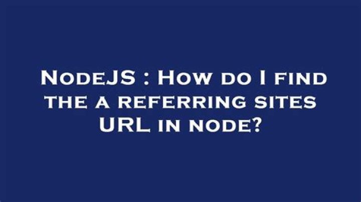 How do I find the a referring sites URL in node?