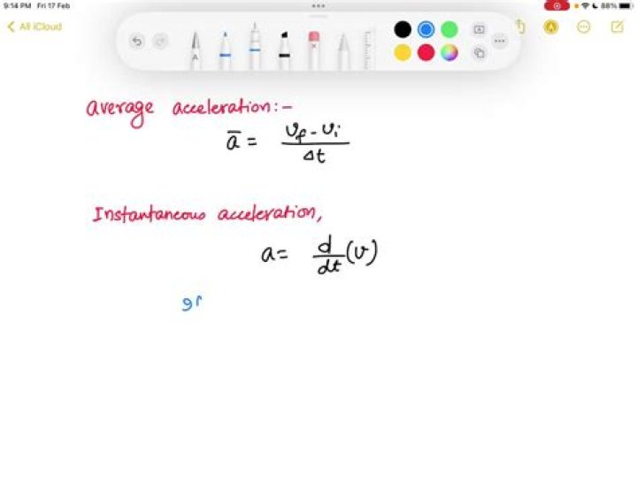 How do I find the average acceleration and instantaneous acceleration using derivatives and limits?