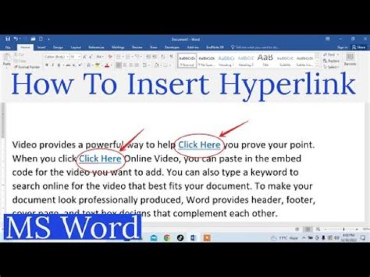 How do I format all hyperlinks in a Word document?