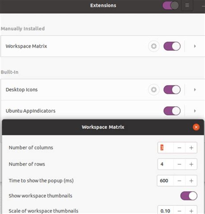 How do I get grid workspaces in ubuntu 20.04?