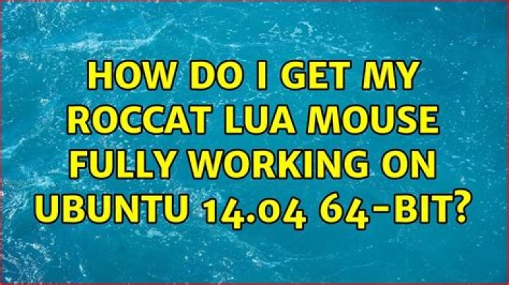 How do I get my Roccat Lua mouse fully working on Ubuntu 14.04 64-bit?