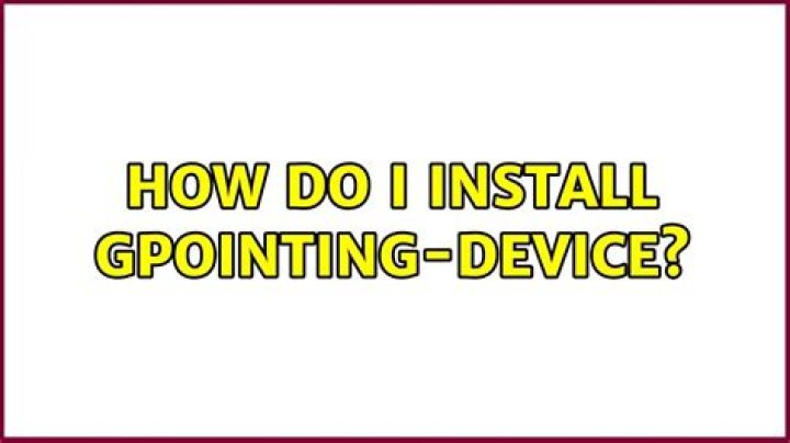 How do I install gpointing-device? [duplicate]