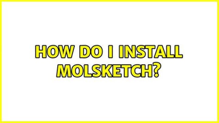 How do I install Molsketch?