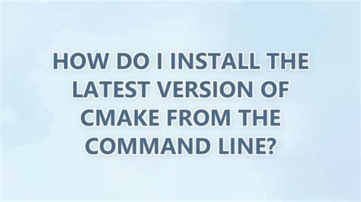 How do I install the latest version of cmake from the command line?