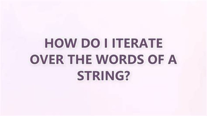 How do I iterate over the words of a string?