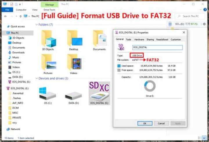 how do I know if a flashdrive has formatting for FAT32?
