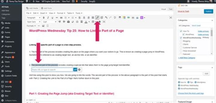 How do I link to part of a page? (hash?)