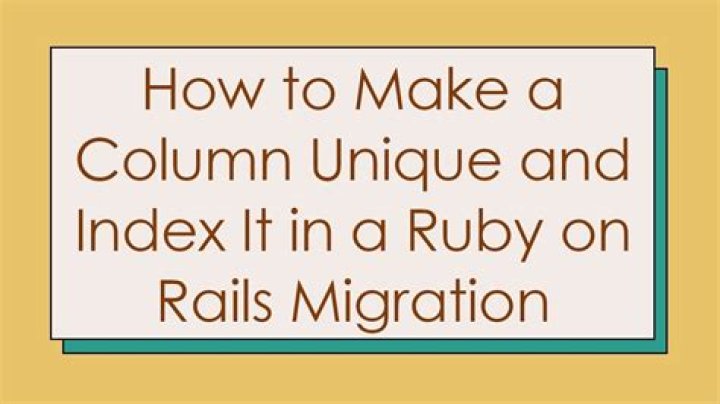 How do I make a column unique and index it in a Ruby on Rails migration?