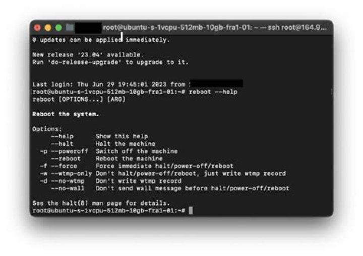 How do I modify the reboot command?