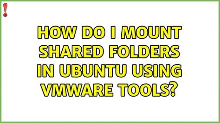 How do I mount shared folders in Ubuntu using VMware tools?