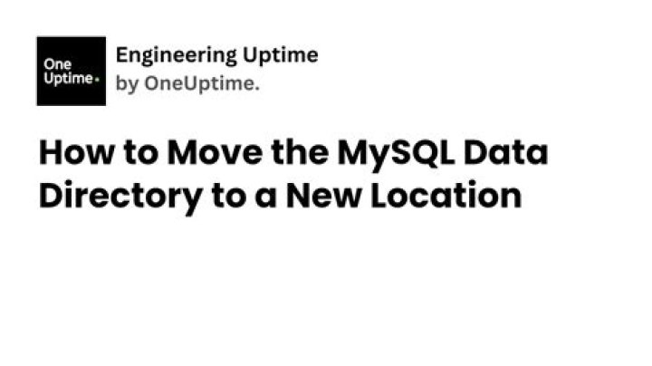 How do I move the MySQL data directory?