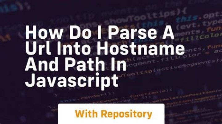 How do I parse a URL into hostname and path in javascript?