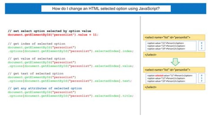 How do I programatically select an HTML option using JavaScript?
