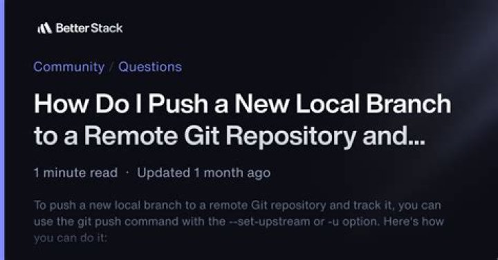 How do I push a new local branch to a remote Git repository and track it too?