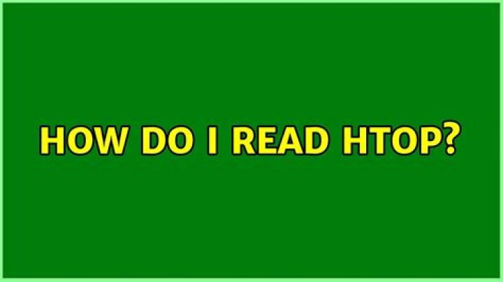 How do I read htop