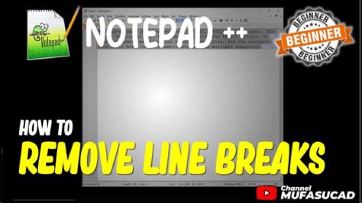 How do I remove linebreaks in Notepad++?