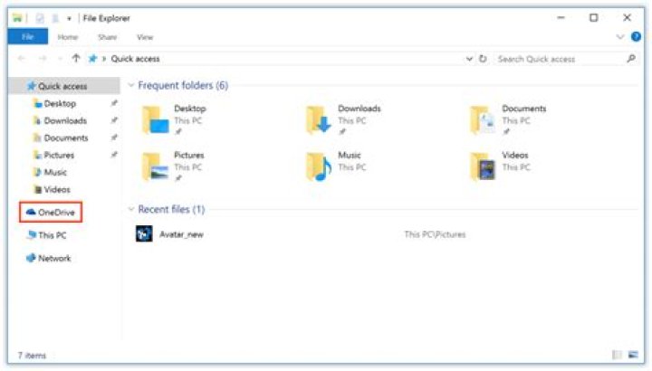 How do I remove the OneDrive folder from my File Explorer folder tree in Windows 10?