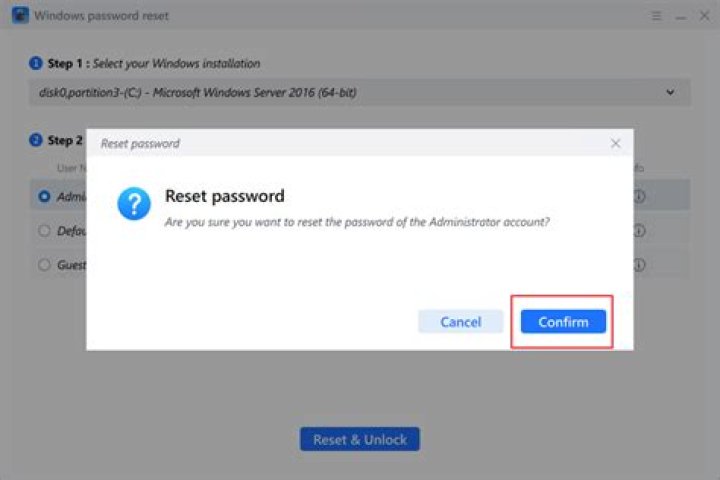 How do I reset another user’s password on Windows 10?