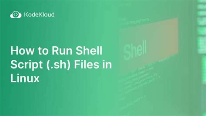 How do I run a shell script without using 