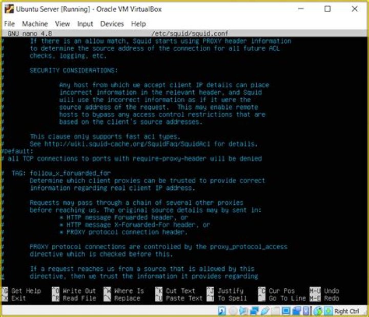 How do I save and quit after making changes in a config file?