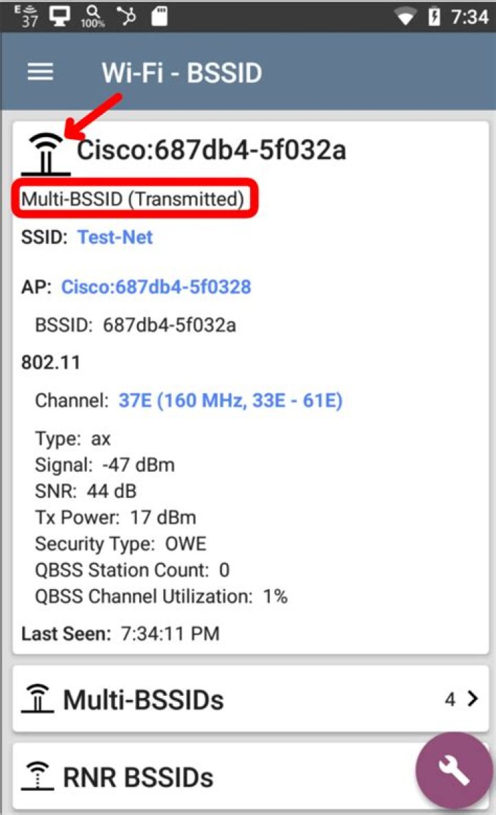 How do I see the BSSID of the Wifi AP I'm currently connected to in Windows?