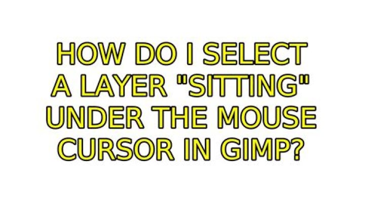 How do I select a layer 