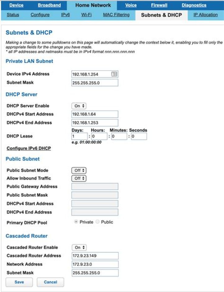 How do I set up a Cascaded Router?