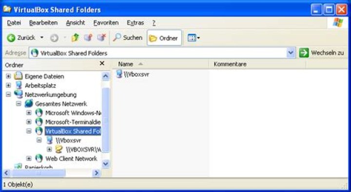 How do I set up shared folders in a Windows Virtualbox guest?