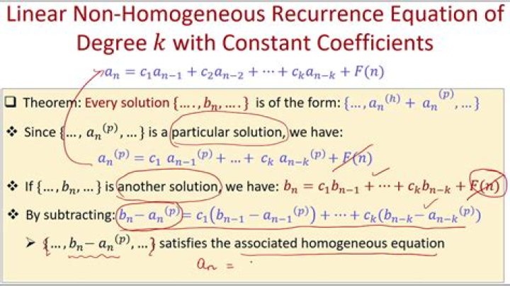 How do I solve a non-homogeneous recurrence relation with constant coefficients WITHOUT the initial conditions?