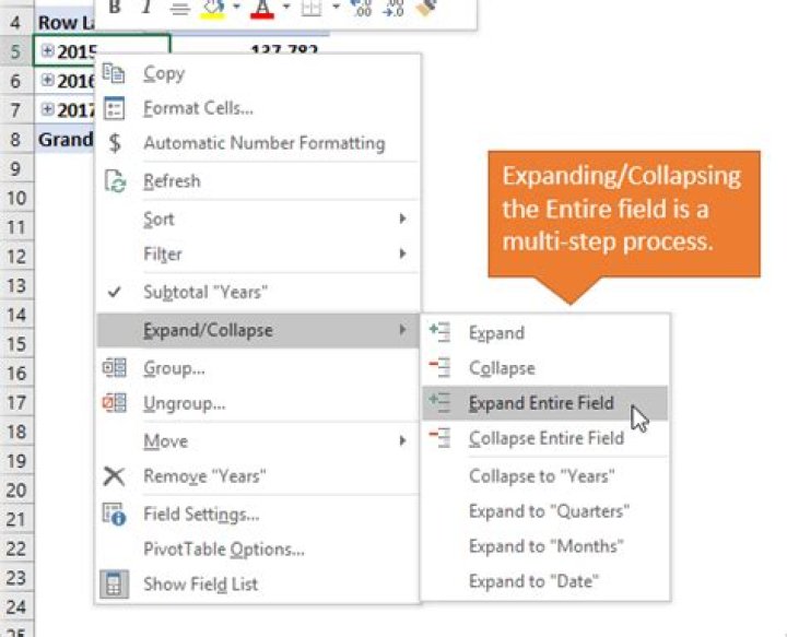 How do I stop PivotTable fields from expanding when the data set changes