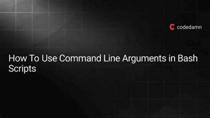 How do I use command line arguments in bash?